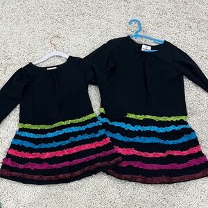 Hanna Andersson matching sister ruffle dresses